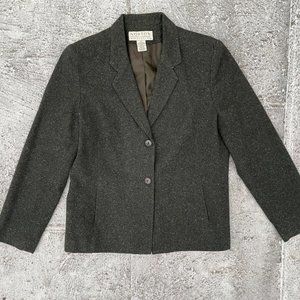Norton Mcnaughton Women Blazer 100% Wool Two Button Coat Jacket Size 10